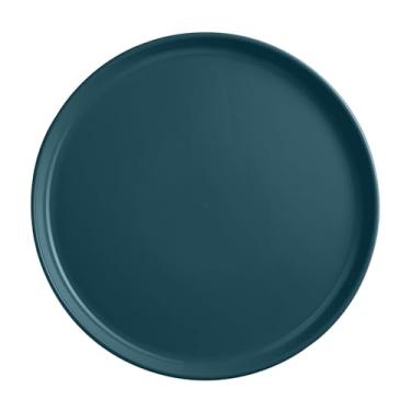 Imagem de Emile Henry Prato de jantar feito na França de cerâmica para uso diário - 28 cm chama azul/creme