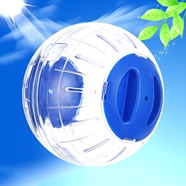 Imagem de YOUTHINK Bola de Exercício de Hamster, Pequenos Suprimentos de Rega de Alimentação, Mini Bola de Exercício de Hamster de Plástico Transparente, Brinquedo de Treinamento Portátil de 12 Cm para (Azul)