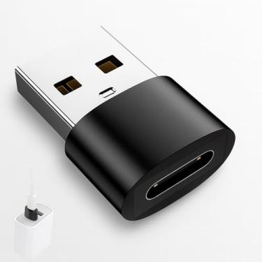 Imagem de Adaptador USB Tipo-C para USB Tipo-A 3.0 OTG – Carregamento Rápido 30W e Transferência de Dados – Compatível com iPhone 11 12 13 14 Pro Max, Android, Power Bank, Carro e Notebook