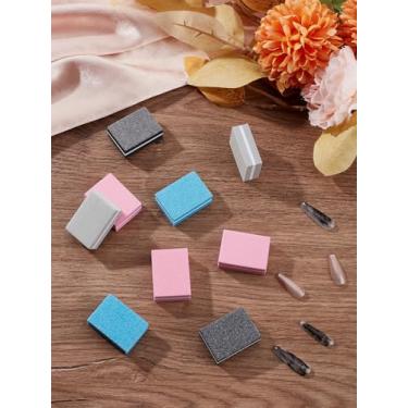 Imagem de 20 peças mini bloco de polimento de esponja, lixa de unha retangular, ferramentas de manicure de cores mistas, suprimentos de unhas para manicure profissional, salão de pedicure, uso doméstico, 34,5 x