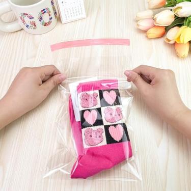 Imagem de 100 peças de sacos de celofane autoseláveis de 15 x 23 cm, autoadesivos, sacos de celofane transparentes e resseláveis