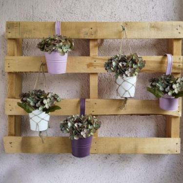 Imagem de 4 minis buques de mini hortênsia flores artificiais para decoração cas