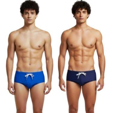 Imagem de KIT 2 Sunga Masculina slim Vekyo Básica Piscina Moda Praia Verão Confo