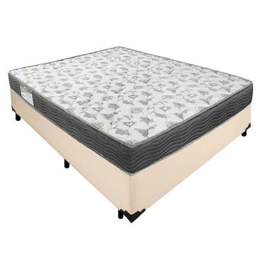 Imagem de Cama Box Casal Sintético + Colchão De Espuma D33 - Sereneprime - 138cm Cor:bege