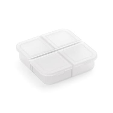 Imagem de Kit 5 Porta Comprimidos Compactos – 4 Divisórias para manter seus remédios suplementos organizados em casa, na bolsa ou na viagem (Branco)