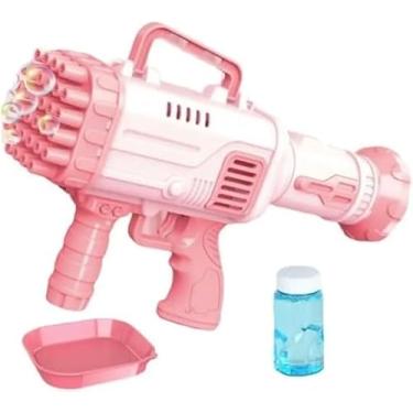 Imagem de Pistola de Bolhas de Sabão com Frasco de Líquido, Brinquedo Infantil, Máquinas de Bolhas Cores Sortidas 3 Pilhas (Não Inclusas)