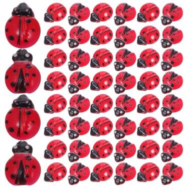 Imagem de Abaodam 200pcs Mini Resin Ladybug Figurines Decor: Tiny Ladybugs for Crafts Micro Garden Decorations Dollhouse Ornaments Miniature Yard Sculptures Cake Topperr