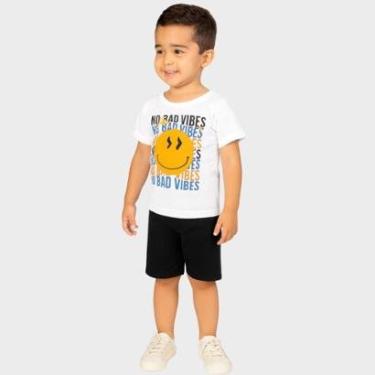 Imagem de Conjunto Infantil Emoji Menino Camiseta e Shorts Rei Rex-Masculino
