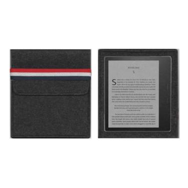 Imagem de IXUECAT Bolsa de viagem Kobo Libra colorida, tecido de feltro, capa de viagem para Kindle Oasis, também para e-Reader de 17,8 cm, Kobo Libra 2/Kobo Libra H2O