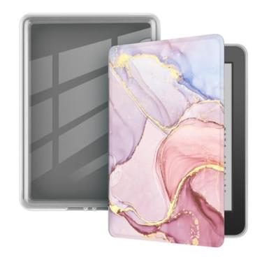 Imagem de Akacy Capa transparente e macia com padrão pintado para Kindle 12 Geração de 7 polegadas (2024, modelos SA568B e SA569P). Capa traseira de borracha TPU de silicone flexível e fina, cantos reforçados