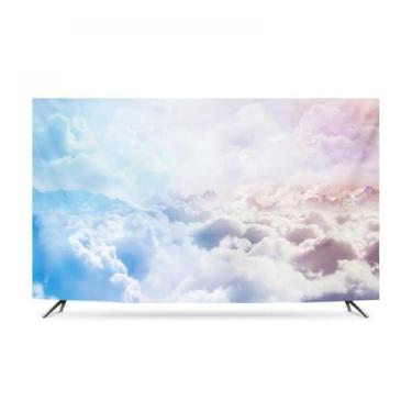 Imagem de Capa protetora de tela impressa universal para TV interna de 32-65 polegadas para LED/LCD/TVs curvas, arte de TV de computador, pano decorativo, elástico, lavável, capa de televisão-nuvens1||55
