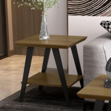 Imagem de Mesa Lateral Davi Com Pés Em Madeira Freijó Preto
