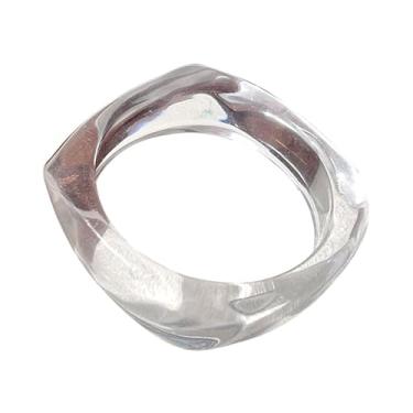 Imagem de MMIUAEG Pulseira de resina acrílica grossa para mulheres, pulseira larga de cristal transparente, geométrica, irregular, joia de declaração, pulseira de cristal transparente, 7, Sem Pedra Preciosa