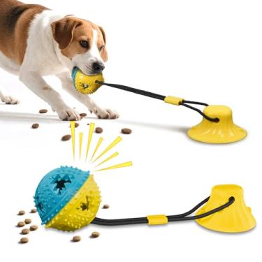 Imagem de PETVENTURE Brinquedos interativos para cães Tug of War, brinquedos para dentição de cachorro, quebra-cabeça, petisco, bola de distribuição de alimentos, brinquedo de limpeza de dentes, bola sonora