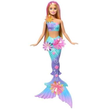 Imagem de Barbie Fantasy Sereia Flores Magicas Loira - Mattel, Sereia com Transf