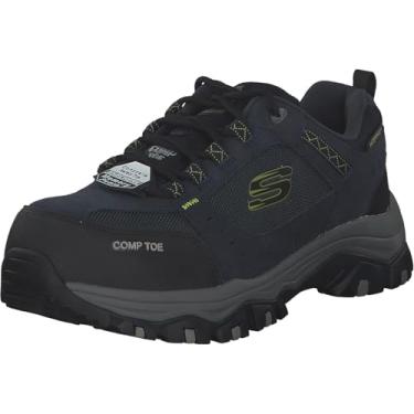 Imagem de Skechers Sapato masculino Greetah Construction, Tecido de couro de camurça azul-marinho, 41