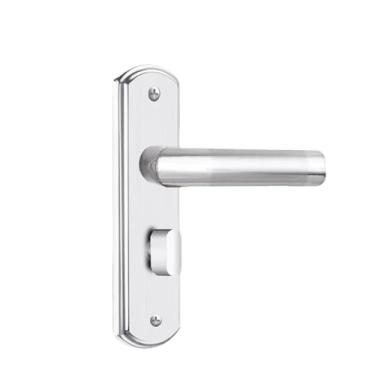 Imagem de 1 conjunto de fechadura de porta de banheiro de aço inoxidável sem chave silenciosa