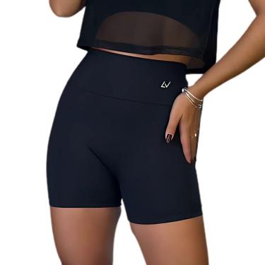 Imagem de Short Black Frente Lisa Movement Levo, Poliamida, Zero Transparência-Feminino