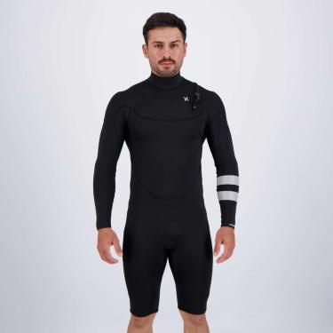 Imagem de Short John Hurley M Advant 2/2 LS Springsuit Manga Longa Preto-Masculino