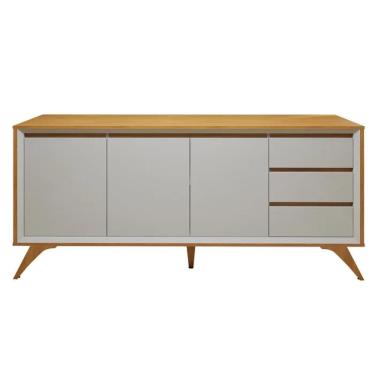 Imagem de Buffet Piazza 3 Portas 3 Gavetas Mavaular Off White Naturalle