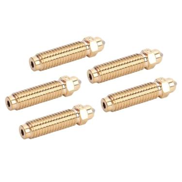 Imagem de Fabater Conjunto de Bicos de Aço Endurecido de Latão 5 Unidades de Bicos Bimetálicos de Alta Condutividade Térmica para Carbono, Temperatura Estável para Impressoras 3D