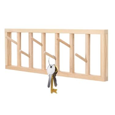 Imagem de Cabideiro De Parede Para Casacos - Suporte Rústico Poupa Espaço Cabideiro De Parede - De Em | Para Entrada Sala De Estar Cozinha Casa Escritório Quarto