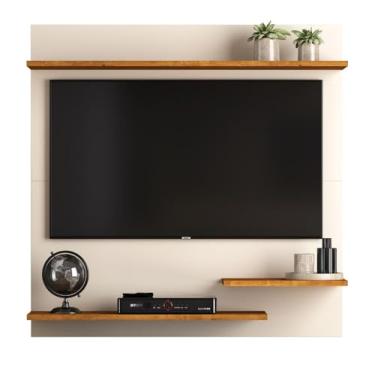 Imagem de Painel Para TV 32" Suspenso Sala Quarto com Prateleiras Madri