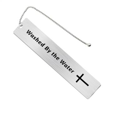 Imagem de Fetiger Presentes de batismo para meninas e adolescentes, marcador de livro de confirmação cristã, presente de primeira comunhão para afilhados, afilhados, presente religioso para adolescentes