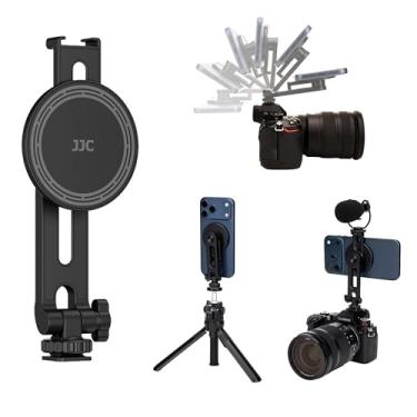 Imagem de JJC Adaptador magnético de suporte de tripé de telefone para Magsafe iPhone 17 16 15 14 e mais smartphones, suporte de telefone para câmera com sapata fria e orifício de parafuso de 1/10.2 cm - 20