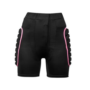 Imagem de menolana Calções de proteção acolchoados com protetores de nádegas e cóccix, proteção confortável para os quadris e para snowboard, skate esqui, S