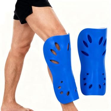 Imagem de Caneleiras de futebol, almofadas protetoras extra longas para adultos, protetores de perna de futebol leves e respiráveis para treinamento e jogos, para jogadores de futebol adultos, canela protetora