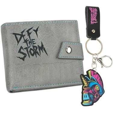 Imagem de Fortnite Conjunto de carteira e chaveiro, Cinza, One Size, Conjunto de carteira/chaveiro