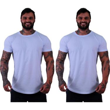 Imagem de Kit 2 Camiseta Longline MXD Conceito Slim Cores Básicas e Mescladas Lisas-Masculino