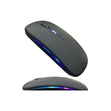 Imagem de Mouse Sem Fio 2.4GHz, 1200 DPI, Preto, Ergonômico, Sensor Óptico, Alcance 10m, Pilha AA, 10x2x5.5cm