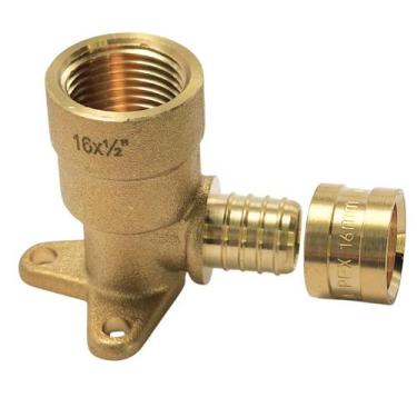 Imagem de Conexão Pex em L Base Fixa Emmeti 16x1/2" Latão - P28291300