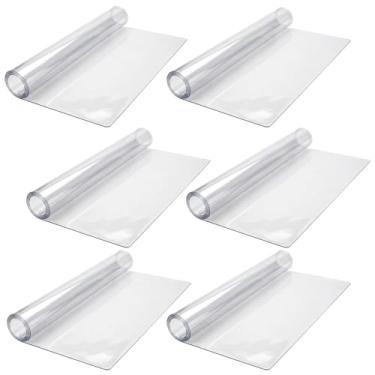 Imagem de IANFAN 6 peças de protetor de cabeceira, capas de mesa de cabeceira de plástico 15,8 x 23,6 polegadas 1,5 mm de espessura, capa de mesa transparente de PVC, capa de mesa de café, multiuso