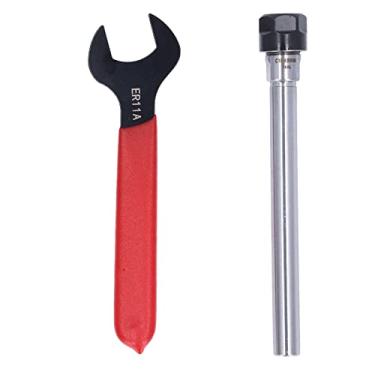 Imagem de Hyuduo Er11 Suporte de Mandril de Haste Reta, Suporte de Ferramenta Com 40cr de Alta Resistência, Têmpera Carburada para Fresadora Cnc, Faixa de Fixação de 1-7mm (C10-ER11A-100L)