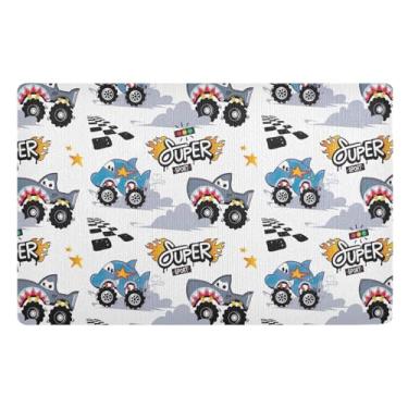 Imagem de Tapete para botas Monster Truck Race Absorvente Welcome Matt Outdoor 81,3 cm x 50,8 cm