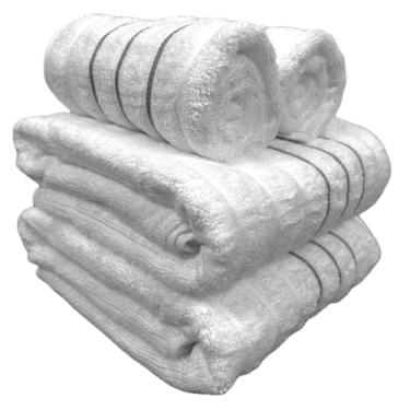 Imagem de Jogo Banhão 4pçs Toalha Ondulada Wave 100% Algodão Corttex (Branco)