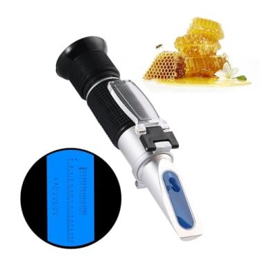 Imagem de Refratômetro de mel 3 em 1, medidor de açúcar brix 58~90%, 38~43 °, abelha baume 10-33%, testador de umidade de mel, ferramenta de apicultura com atc