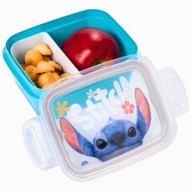 Imagem de Marmita Stitch 850ml Tipo Lancheira com Divisória da Plasútil - Pote H