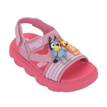 Imagem de Sandália de Bebê Bluey Easy Plus 23459 - Grendene Kids, Rosa, 20