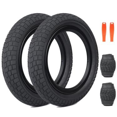 Imagem de Balinge Pneus de bicicleta 12 x 2,125 pacote com 2 pneus de bicicleta de 12 polegadas preto 12x2,125 pneu de substituição dobrável adequado para pneus de bicicleta 12x2,1 12x2. 125 12x2,25, 2 pneus