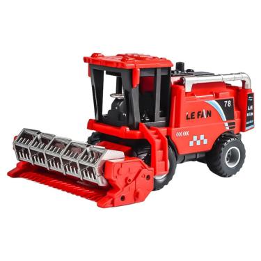 Imagem de Trator de máquina de colheita de brinquedos grande vermelho com função de inércia
