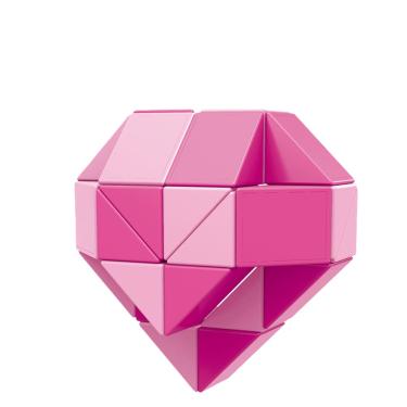 Imagem de Brinquedo de quebra-cabeça Magic Snake Kids Brain Teasers, 24 seções, vermelho