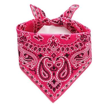 Imagem de Cicy Bell Paisley Pet Bandanas Cães e Gatos Lenços Quadrados de Algodão Leve Dupla Face para Caminhadas, Festas e Fotos