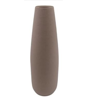 Imagem de Hosley Vaso de metal com acabamento esmaltado alto de 41 cm, ideal para presente de flores secas para arranjos florais, casamento, casa, spa, velas votivas, jardins