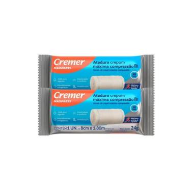 Imagem de 2 Atadura de Crepom Alta Compressão 1,80m x 8cm Cremer - 2ATADURACREME