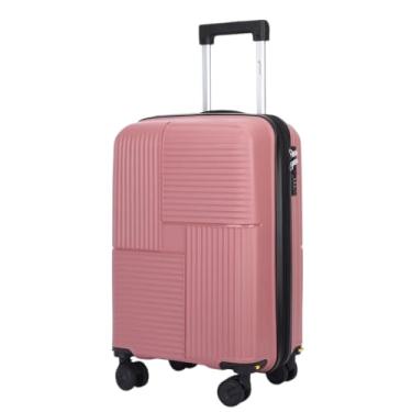 Imagem de Mala de Bordo Rosa 55x35x25cm ANAC, Expansível 20%, ABS Rígido, Rodas Duplas 360°, Cadeado TSA Integrado, Alça Telescópica Ajustável, 2,5kg