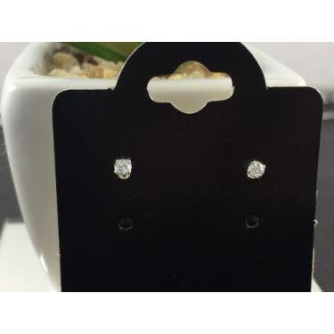 Imagem de Brinco Segundo Furo Tarraxa Baby Prata Maciça 925 Zirconia - Lojas La&